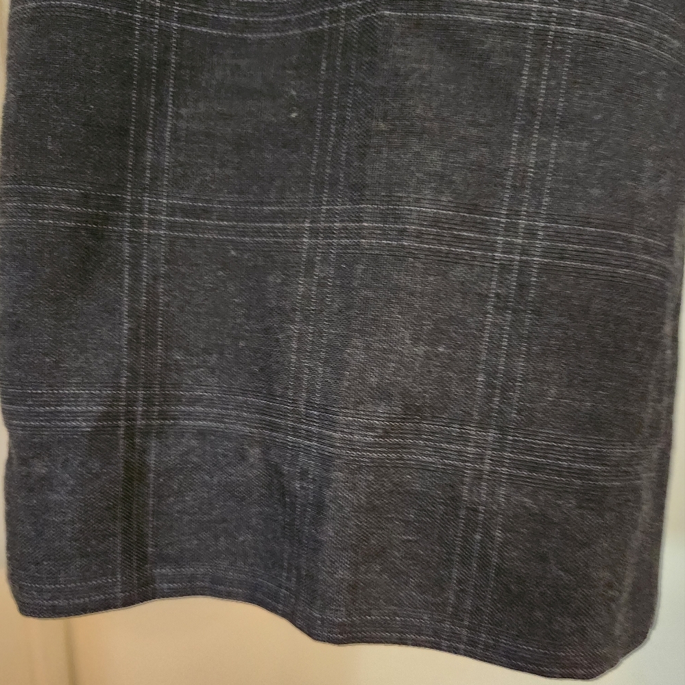 Banana Republic Factory Men's Tailored Fit Dress Pants 33/34 Dark Gray Plaid - Picture 7 of 15